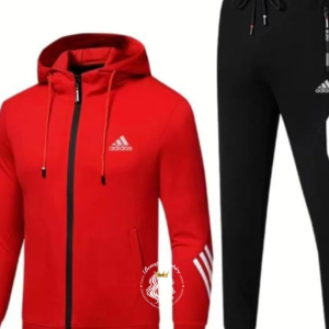 Adidas Tracksuit Set - Red & Black